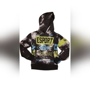 BOYS ESX360 GRAY ULTIMATE GAMER HOODIE Sz 8 SMALL BLACK ESPORTS GAMING GEAR